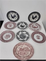 Spode Trivet and Transferware Plate Collection