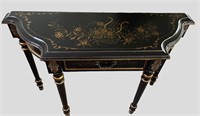 Black and Gold Painted Side Table