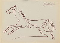 PABLO PICASSO Spanish 1881-1973 Ink on Paper Horse