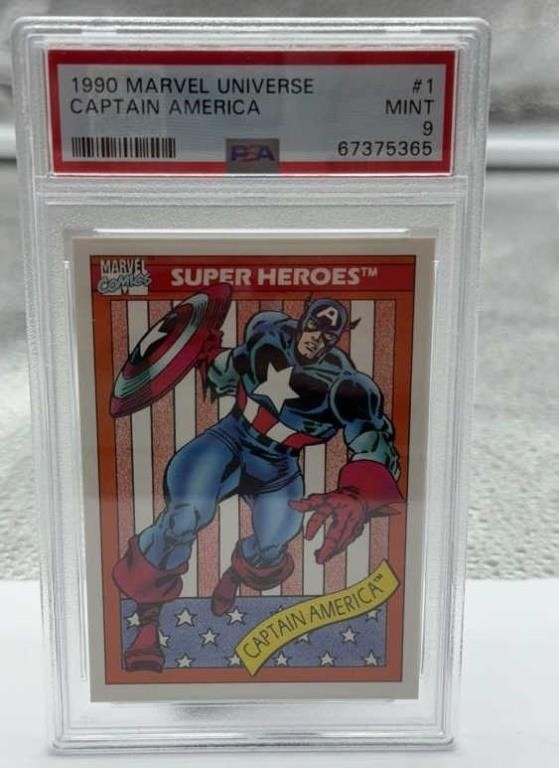 1990 marvel universe Captain America mint 9