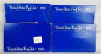 1968, (3) 1970 Proof Sets