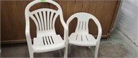 Plastic garden chairs