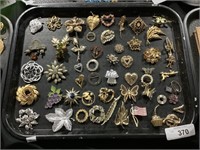 Costume Jewelry Brooches.