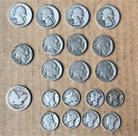 Coins - Buffalo Nickels, Standing Liberty Quarter,