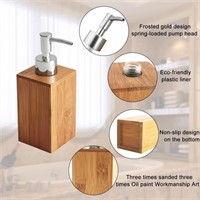Set of 2,  Bamboo soap Dispensers