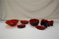 Red Glassware & Dishes