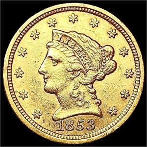 1853 $2.50 Gold Quarter Eagle CLOSELY