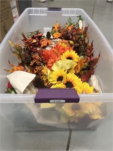 various yellow and orange floral, stems, and