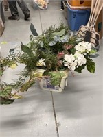 various floral garlands and stems