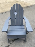 Grey Folding Polyurethane Adirondack Chair