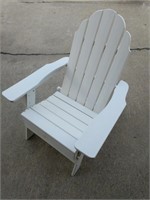 White Folding Polyurethane Adirondack Chair