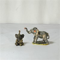 Vintage Enamel Elephant Jeweled Trinket Boxes