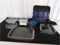 Glass Bakeware & 4 cup Measuring Cup