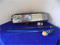 Couple Fishing Rods and Tent