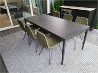 7PC OUTDOOR DINING TABLE & CHAIRS