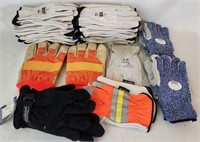 Lot of 20 Mens XL Leather Work Gloves