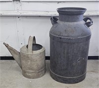 (H) Lot Includes: Water Pail And 40 QT Milk