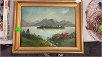 1950’s oil painting from Germany with artist