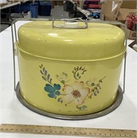 Tin cake & pie carrier - no visible brands/