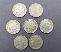 1936 Buffalo Nickels (lot of 7)