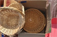 box of small wicker baskets