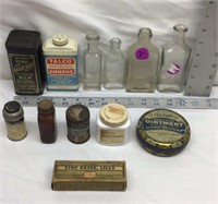 F12) MEDICAL OLD TINS & BOTTLES