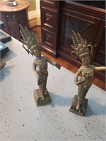 Vtg. 8 Inch Brass Thia Table Dancer Figures
