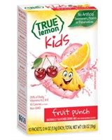 Qty 12 True Lemon Kids Fruit Punch Drink Mix 10Pk