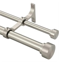 HEAVY DUTY DOUBLE CURTAIN RODS WITH CYLINDRICAL