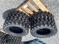 New Set Of (4) 10-16.5 SKS9 Skid Loader Tires
