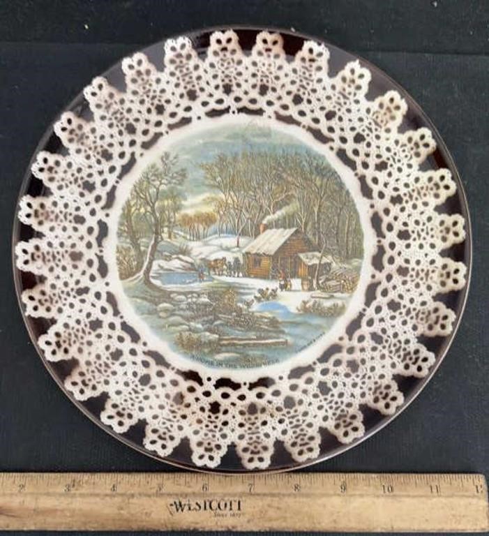 COLLECTOR PLATE-CURRIER & IVES/A HOME IN THE