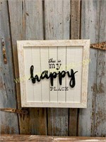 Wood Sign "This is My Happy Place"