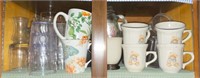 Shelf Lot - Coffee Mugs, Glass Tumblers, Juice