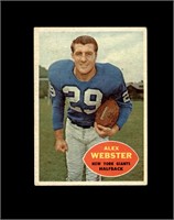 1960 Topps #75 Alex Webster VG to VG-EX+