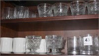 (2) shelf lots asstd glassware & mugs, 48 pcs.