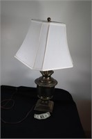 Vintage Brass Heavy Table Lamp with Shade