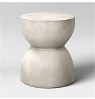 Faux Stone Hourglass Shaped Patio Accent Table