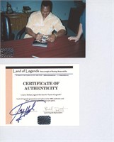 Heavyweight Boxer Larry Holmes signed certificate