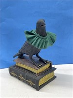Resin Crow with Books Figurine