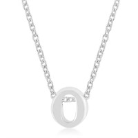 Minimalist Initial Small Letter O Necklace