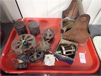 ANTIQUE FISHING REELS AND BASKET