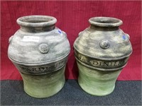 Pair pottery Jardinier