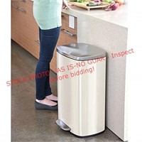 iTouchless 13.2Gal Ivory White Trash Can