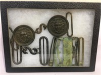 Small Display of Civil War Era Belt Buckles – (2)