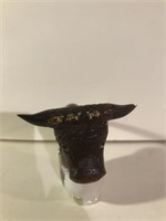 CARVED BULLS HEAD PIPE