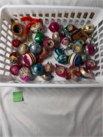 Assorted Vintage Glass Christmas Ornaments
