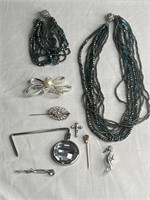 Necklace/Bracelet Set, Pins, Pendant