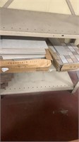 6 Shelf lot of assorted tile and scrap