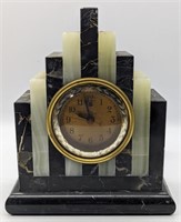 (N) vintage Telechron mantle clock *heavy* 10in h