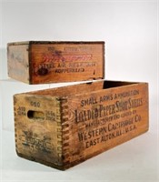 Winchester & Western Wood Ammo Crates